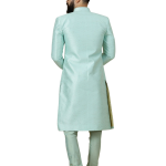 Regal Seafoam Banarasi Brocade Sherwani for Men | Father Son Combo | Perfect Groom Wear